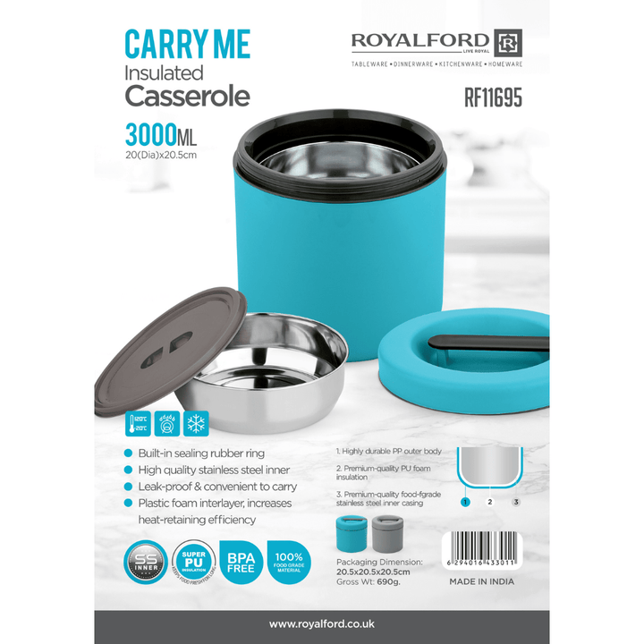 Carry Me Insulated Hot Pot 2000ML | Thermal Food Container | Stylish Design - Souk Al RasKitchen Accessories