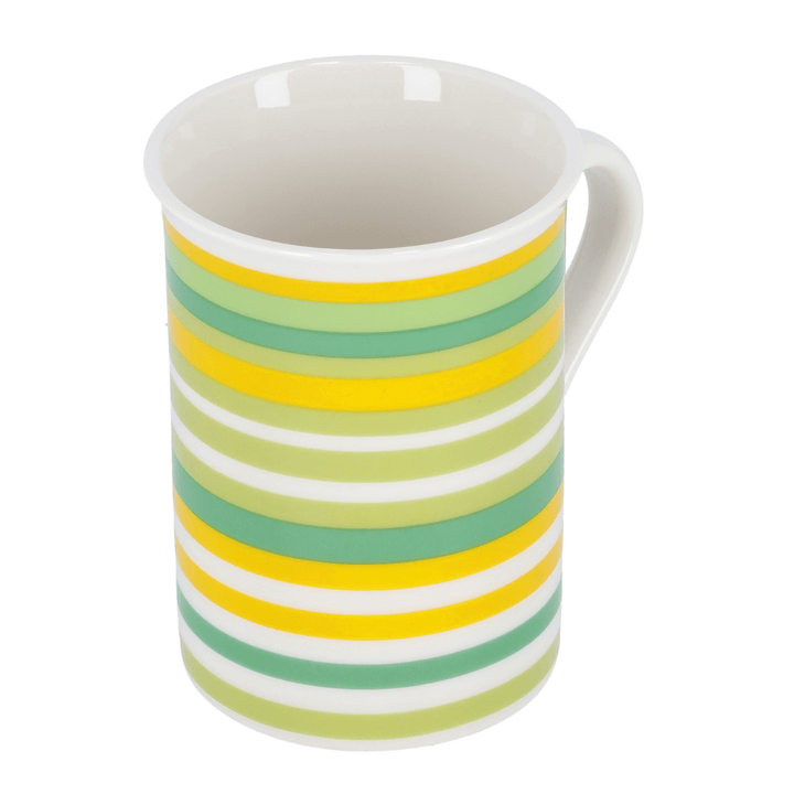 Ceramic Mug - Colorful Striped Design 10 Oz - Souk Al RasDrinkware