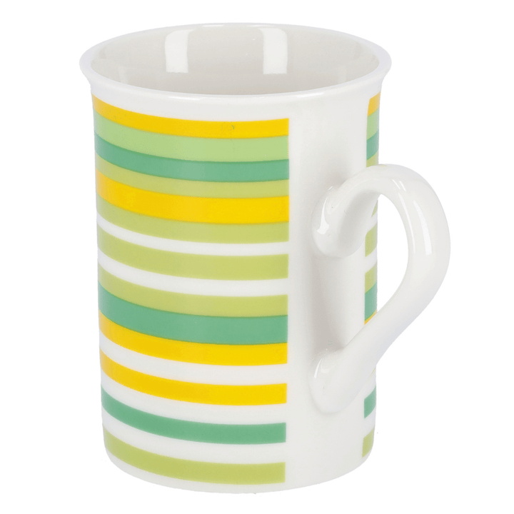 Ceramic Mug - Colorful Striped Design 10 Oz - Souk Al RasDrinkware