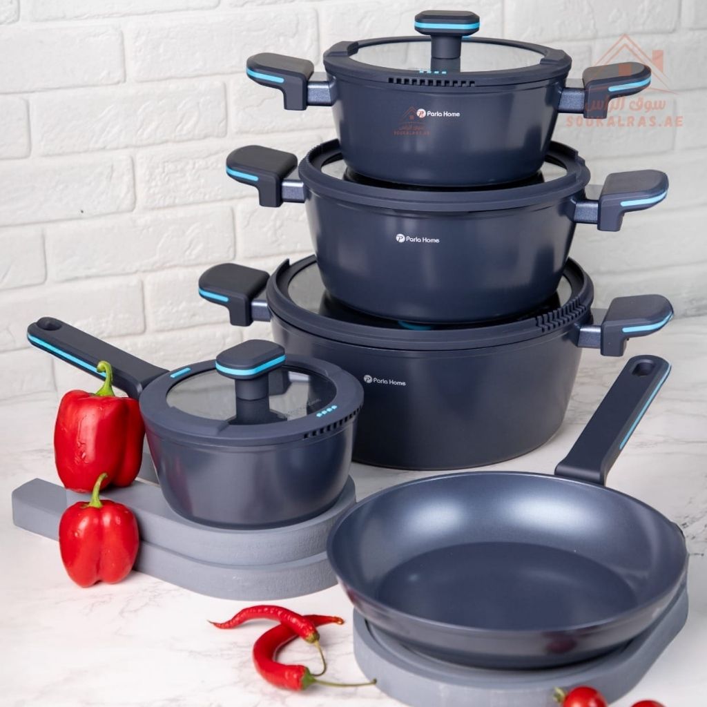 Challenger Series 9-Piece Crystal Ceramic Cookware Set| 3 Casseroles ...