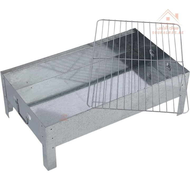 Charcoal BBQ Grill | Portable Metal Charcoal Grill | Outdoor Cooking & Barbecue| Two Sizes Available - Souk Al Ras