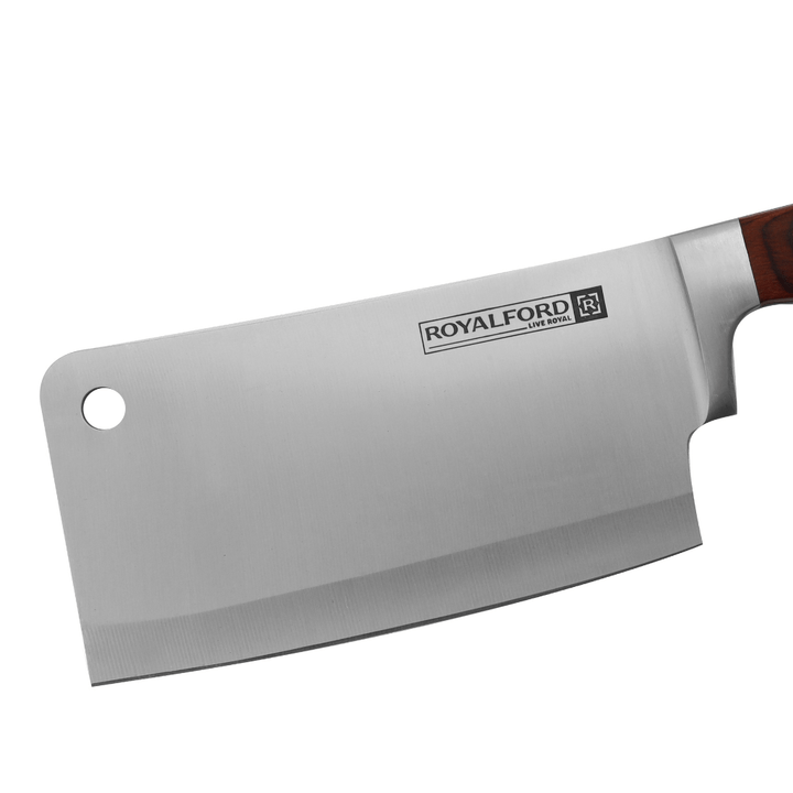 Cleaver Knife With Wooden Handle - Razor Sharp Meat Cleaver Stainless Steel Vegetable 15CM - Souk Al RasKitchen Knives