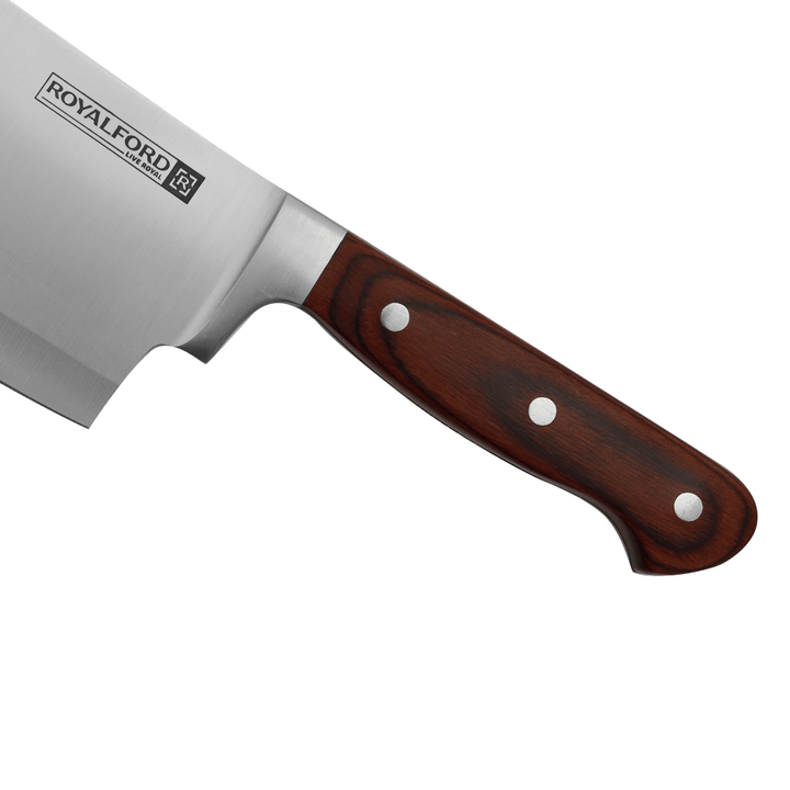 Cleaver Knife With Wooden Handle - Razor Sharp Meat Cleaver Stainless Steel Vegetable 15CM - Souk Al RasKitchen Knives