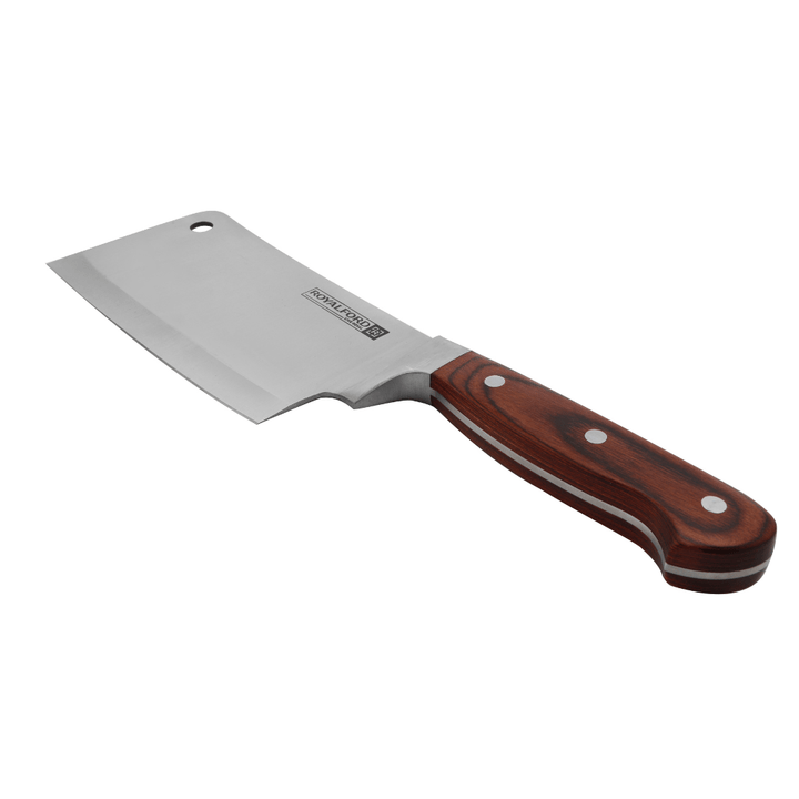 Cleaver Knife With Wooden Handle - Razor Sharp Meat Cleaver Stainless Steel Vegetable 15CM - Souk Al RasKitchen Knives