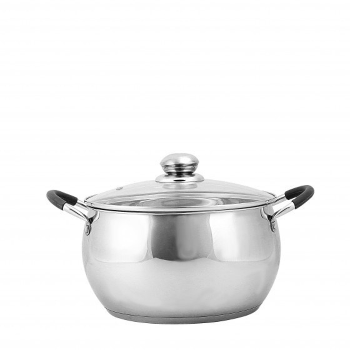 Cookware Set of 7 - Highly Durable Design - PFOA Free - Silver Stainless Steel - Souk Al RasCookware Sets