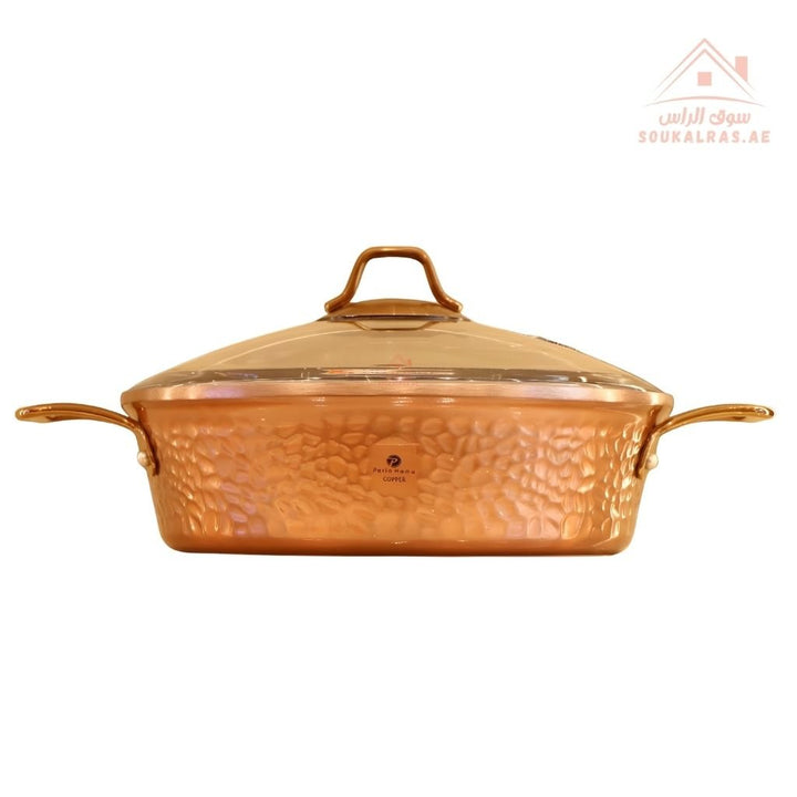 Copper Series 9 - Piece Premium Granite Cookware Set | Die - Cast Aluminum & German Granite| Made in Turkey| Perfect heat distribution & elegant hammered design. - Souk Al Ras