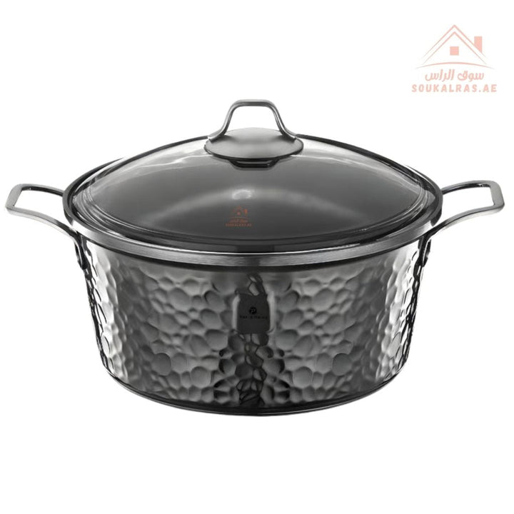 Copper Series Platinum 9 - Piece Cookware Set | Die - Cast Aluminium & German Granite | Made in Turkey| Perfect heat distribution & elegant hammered design. - Souk Al Ras