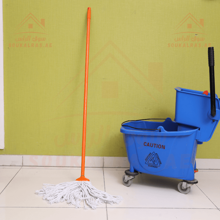 Cotton Mop Head with Iron Pole | Long - Lasting & Efficient Cleaning - Souk Al RasHousehold Cleaning Supplies