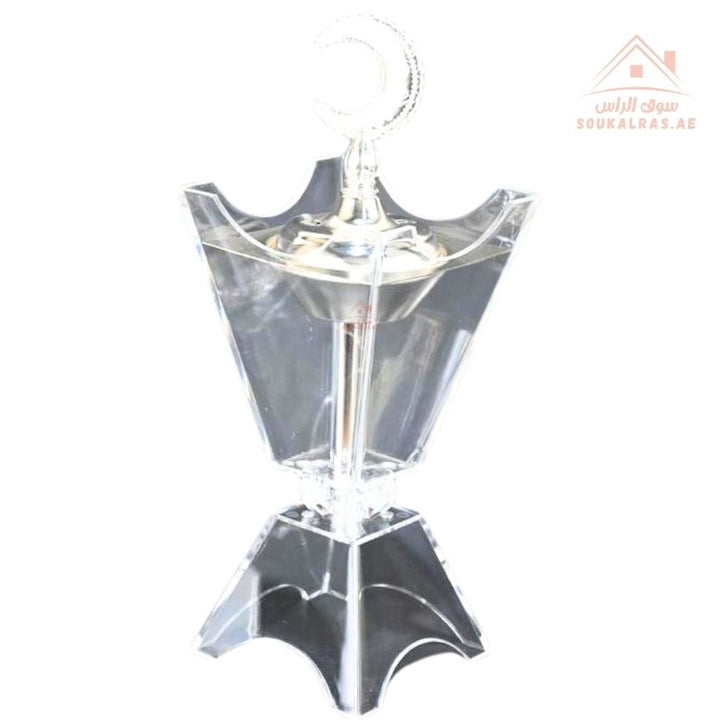 Crescent Moon Crystal Bakhoor Burner | Gold & Silver | Elegant Oud & Incense Holder | Luxury Arabic Home Décor - Souk Al Ras