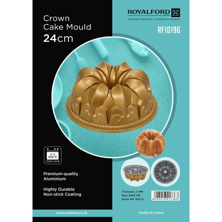 Crown Cake Mould - Aluminium - Non - Stick Coating 24Cm - Souk Al RasBakeware