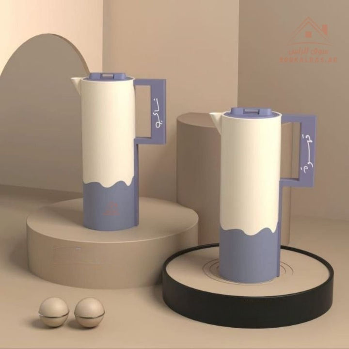 Crystal 2 - Piece Dallah Set | Arabic Heritage Design | 1 Year Warranty | 12 Hours Heat Retention | Elegant & Durable - Souk Al Ras