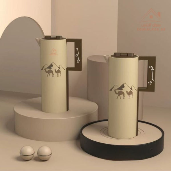 Crystal 2 - Piece Dallah Set | Arabic Heritage Design | 1 Year Warranty | 12 Hours Heat Retention | Elegant & Durable - Souk Al Ras