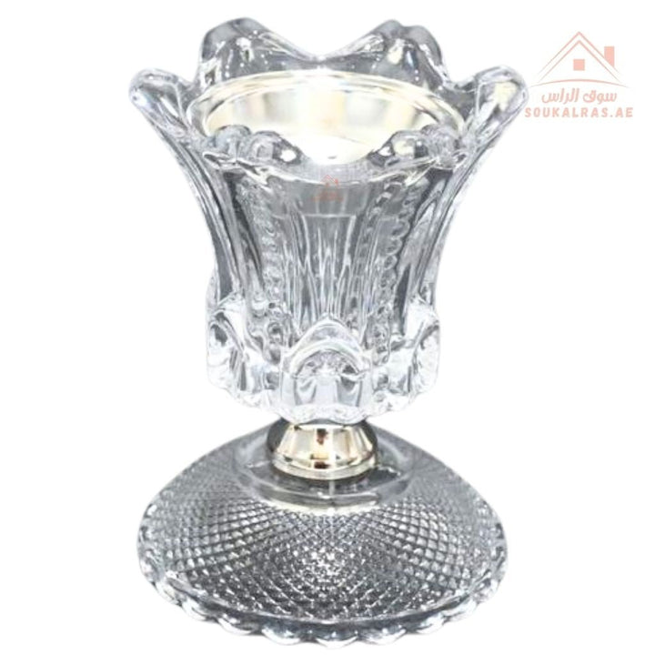 Crystal Bakhoor Burner | Gold & Silver | Luxury Acrylic Oud & Incense Holder | Elegant Arabic Home Décor - Souk Al Ras