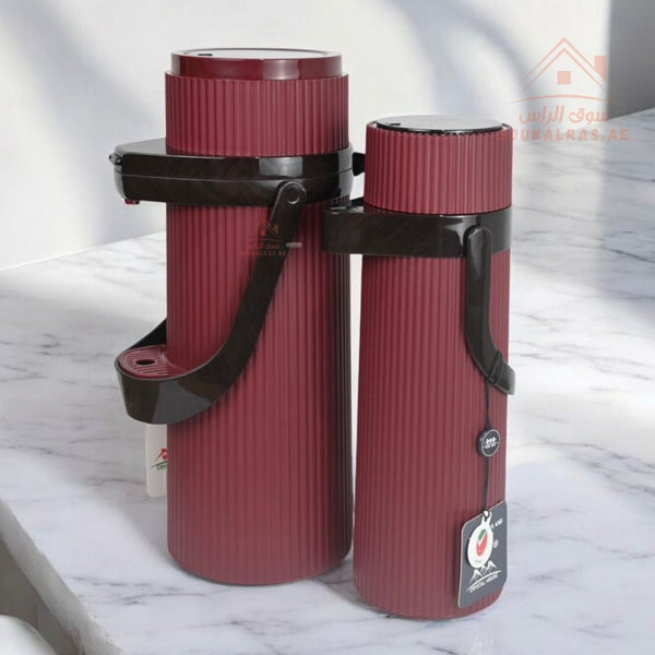 Crystal House Dallah Set | 1.9L & 1.0L | 1 - Year Warranty | ESMA Certified | Premium Insulated Flasks | durable, stylish design - Souk Al Ras
