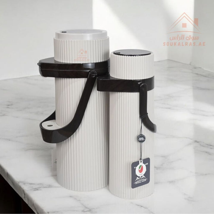 Crystal House Dallah Set | 1.9L & 1.0L | 1 - Year Warranty | ESMA Certified | Premium Insulated Flasks | durable, stylish design - Souk Al Ras
