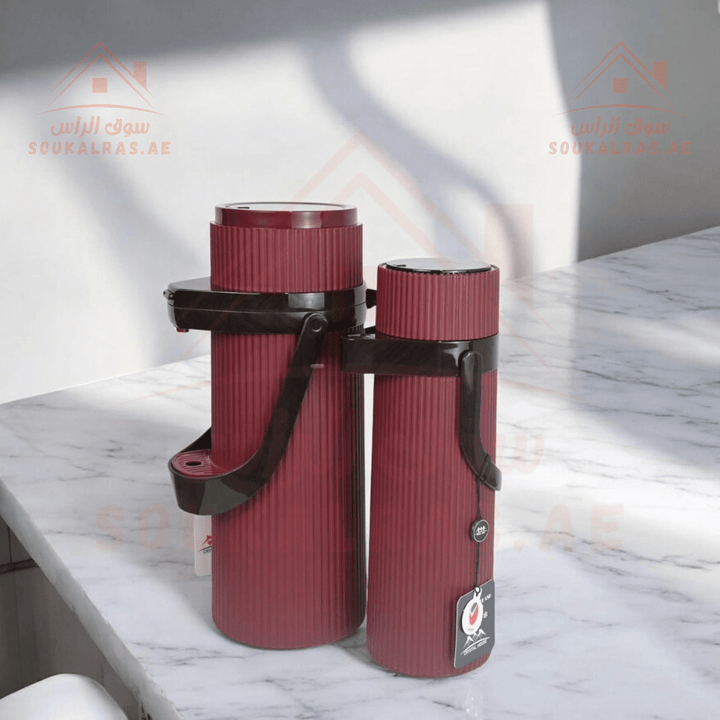 Crystal House Dallah Set | 1.9L & 1.0L | 1 - Year Warranty | ESMA Certified | Premium Insulated Flasks | durable, stylish design - Souk Al Ras