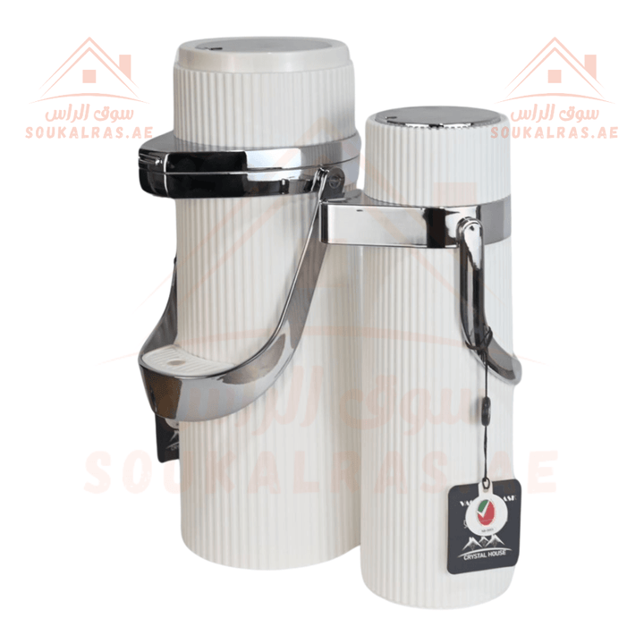 Crystal House Dallah Set | Premium 1.9L & 1.0L Vacuum Flasks | ESMA Certified | Perfect for keeping beverages warm or cold for hours - Souk Al Ras