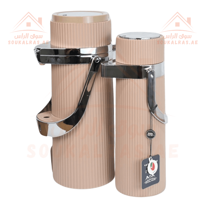 Crystal House Dallah Set | Premium 1.9L & 1.0L Vacuum Flasks | ESMA Certified | Perfect for keeping beverages warm or cold for hours - Souk Al Ras