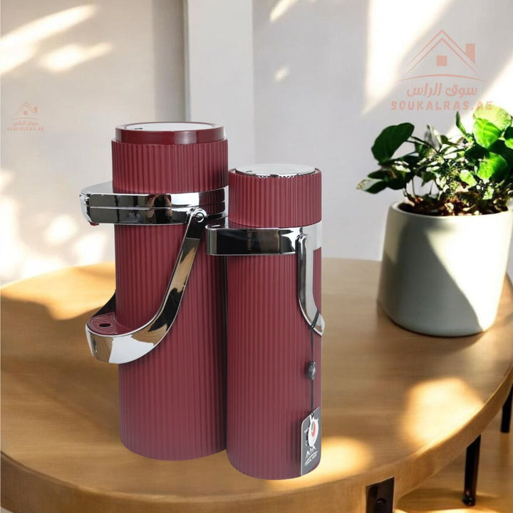 Crystal House Dallah Set | Premium 1.9L & 1.0L Vacuum Flasks | ESMA Certified | Perfect for keeping beverages warm or cold for hours - Souk Al Ras