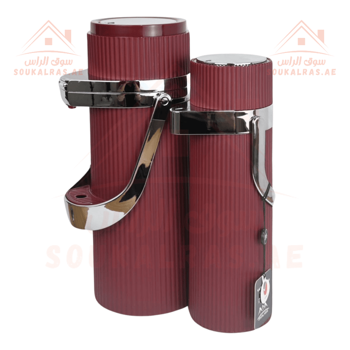 Crystal House Dallah Set | Premium 1.9L & 1.0L Vacuum Flasks | ESMA Certified | Perfect for keeping beverages warm or cold for hours - Souk Al Ras