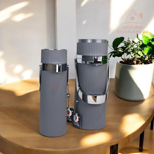 Crystal House Dallah Set | Premium 1.9L & 1.0L Vacuum Flasks | ESMA Certified | Perfect for keeping beverages warm or cold for hours - Souk Al Ras