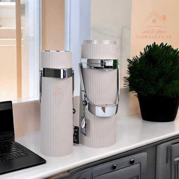Crystal House Dallah Set | Premium 1.9L & 1.0L Vacuum Flasks | ESMA Certified | Perfect for keeping beverages warm or cold for hours - Souk Al Ras