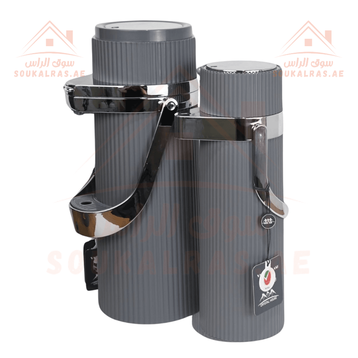 Crystal House Dallah Set | Premium 1.9L & 1.0L Vacuum Flasks | ESMA Certified | Perfect for keeping beverages warm or cold for hours - Souk Al Ras