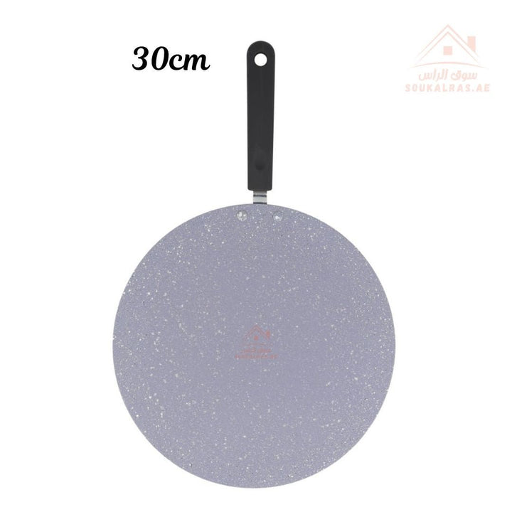 Delcasa 30CM Non - Stick Tawa | Durable Flat Pan for Roti, Dosa, Crepes | Heat - Resistant Handle - Souk Al Ras