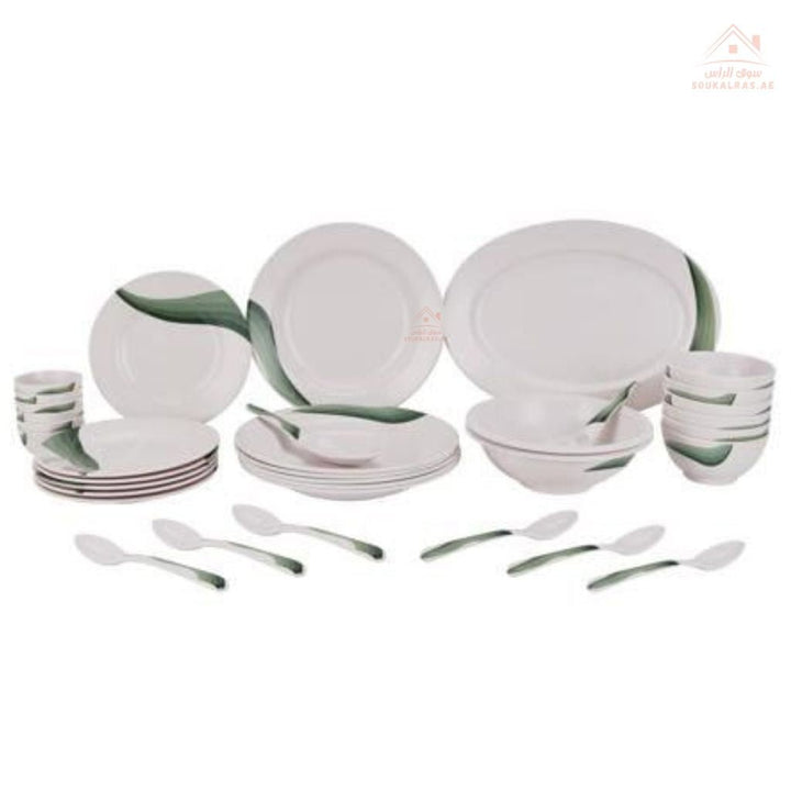 Delcasa 35 - Piece Melamine Dinner Set | Lightweight & Elegant | Dishwasher - safe, heat - resistant | Made in India - Souk Al RasDinnerware Sets