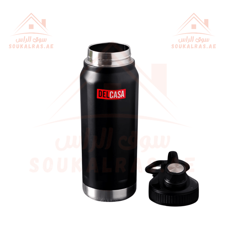 Delcasa 600ML Stainless Steel Vacuum Bottle | Double - Walled Insulated Flask | Keep Drinks Hot or Cold | Portable & Durable - Souk Al Ras