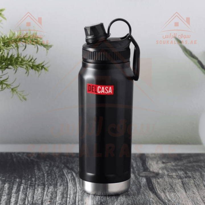 Delcasa 600ML Stainless Steel Vacuum Bottle | Double - Walled Insulated Flask | Keep Drinks Hot or Cold | Portable & Durable - Souk Al Ras