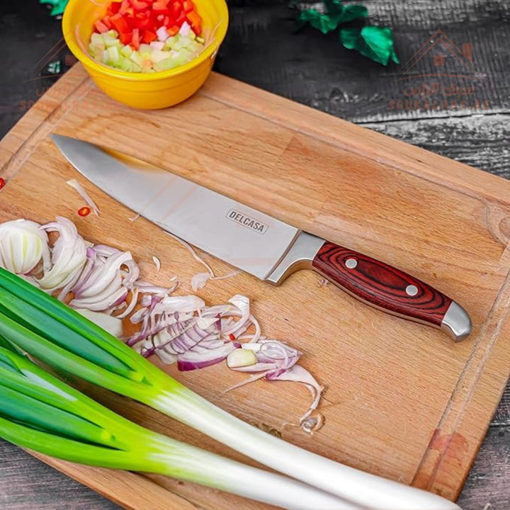 DELCASA 8" CHEF Knife | Precision Cutting | Sharp Stainless Steel Blade | All - Purpose Kitchen Knife - Souk Al RasKitchen Knives