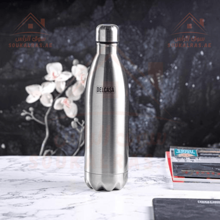 Delcasa Double Wall Stainless Steel Vacuum Bottle | Durable & Portable - Souk Al Ras