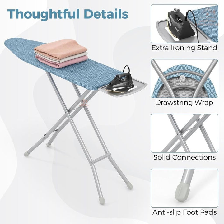 Delcasa Ironing Board with Metal Frame 113x34CM | Adjustable Height 90CM | Made in Turkey - Souk Al Ras