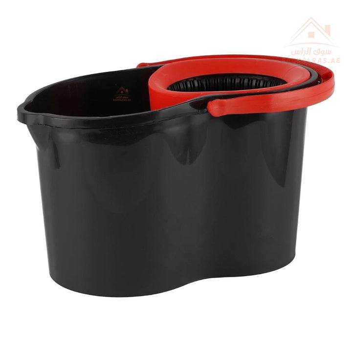 DELCASA Spin Mop & Bucket Set | 360° Rotating Mop | Stainless Steel Pole | Easy Floor Cleaning System - Souk Al Ras