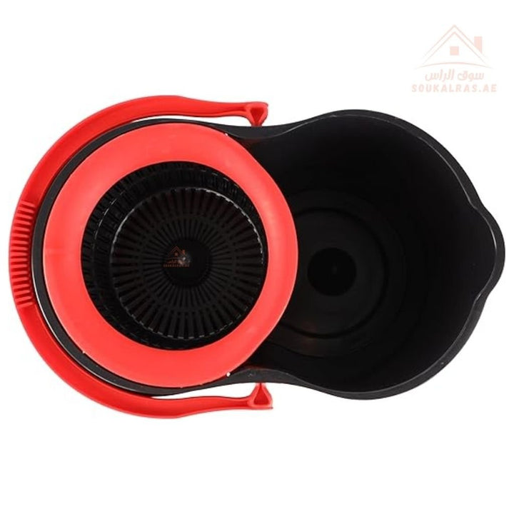 DELCASA Spin Mop & Bucket Set | 360° Rotating Mop | Stainless Steel Pole | Easy Floor Cleaning System - Souk Al Ras