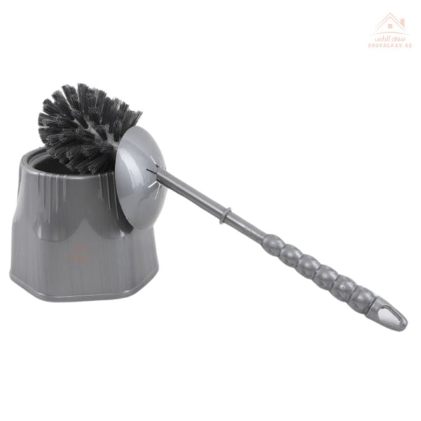 Delcasa Toilet Brush with Stand | Space - Saving, Non - Scratch, Easy Cleaning | Made in Turkey - Souk Al Ras
