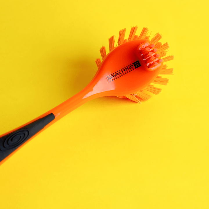 Dish Brush - Best Scratch - Free Cleaning Tool - Orange Kitchen Brush - Souk Al RasAccessories