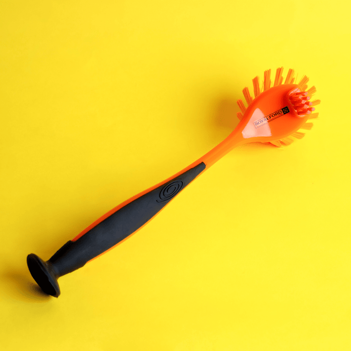 Dish Brush - Best Scratch - Free Cleaning Tool - Orange Kitchen Brush - Souk Al RasAccessories