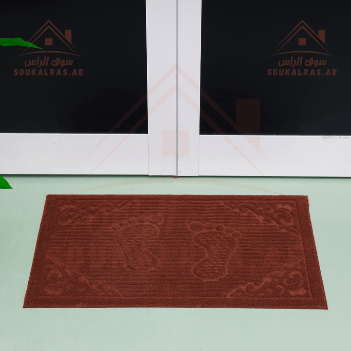 Door Mat with Polyester Surface & Rubber Backing | Non - Slip Base for Indoor & Outdoor Use - Souk Al RasHousehold