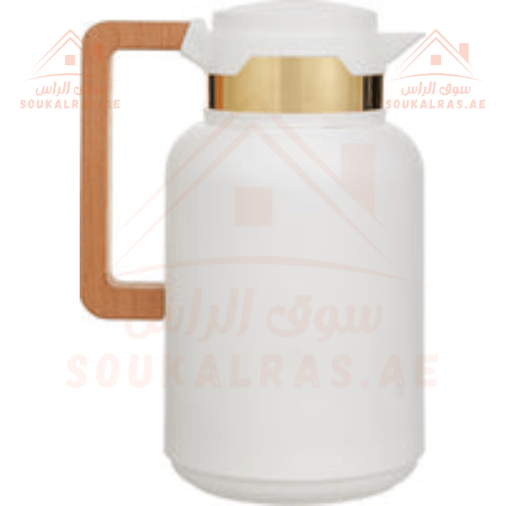 Double Wall Vacuum Flask Insulated & Portable| 1L - Dallah|Pink Glass|Keeps Heat for 12 Hour |Hight quality - Souk Al RasDrinkware