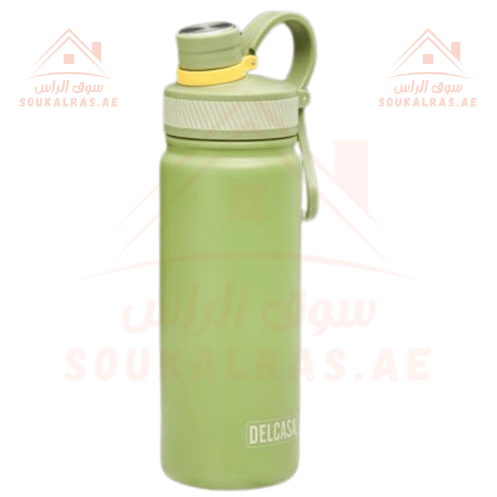 Double Wall Vacuum Sport Bottle - 680ML, Stainless Steel - Souk Al RasWater Bottles