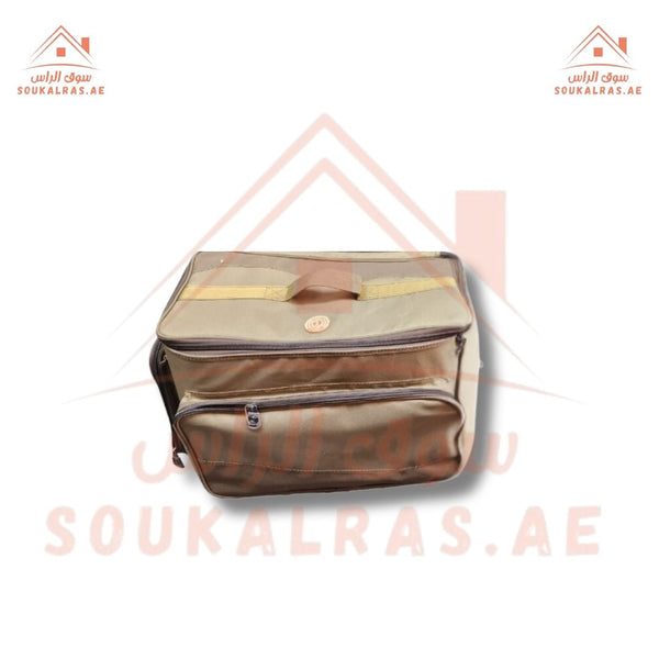 Durable Brown Storage Bag | Handle & Multiple Zippered Compartments - Souk Al RasAccessories