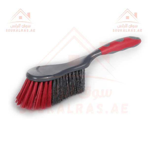 Durable Household Hand Brush for Indoor & Outdoor Cleaning | Red & Grey - Souk Al RasHousehold Cleaning Supplies