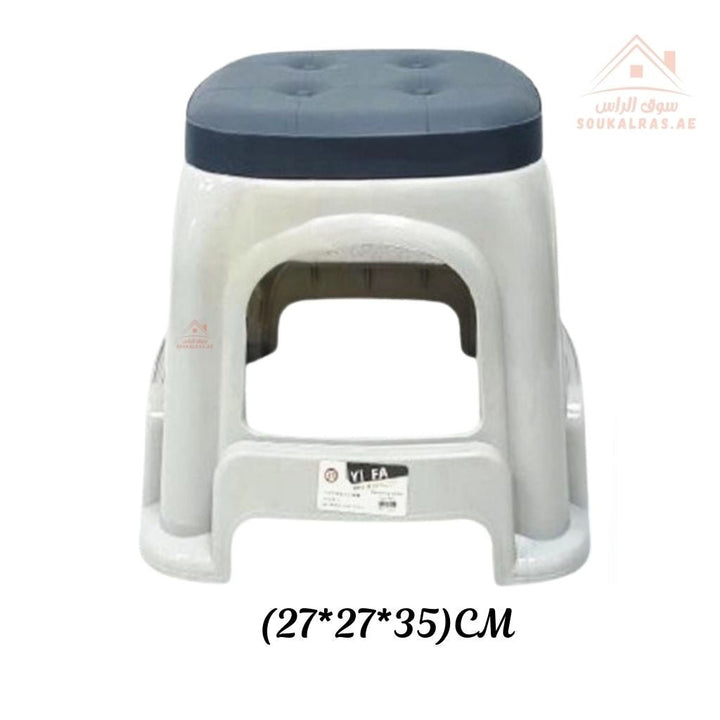 Durable Small Plastic Stool 27x35cm | Multipurpose Seat for Kitchen, Bathroom & Kids - Mix Color - Souk Al Ras