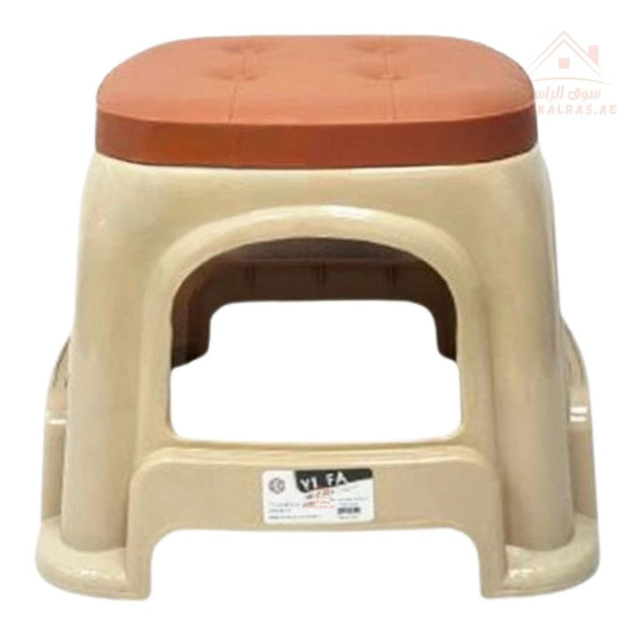 Durable Small Plastic Stool | Multipurpose Seat for Kitchen, Bathroom & Kids | Size 24.5×25×28 cm - Souk Al Ras