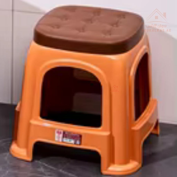 Durable Small Plastic Stool | Multipurpose Seat for Kitchen, Bathroom & Kids | Size 24.5×25×28 cm - Souk Al Ras