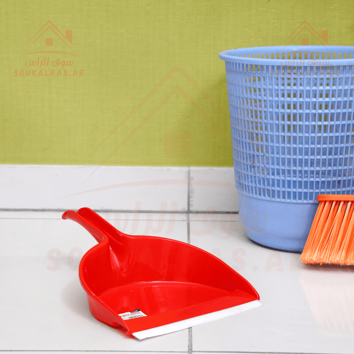 Dust Pan & Brush Set | Stiff Bristles & Frayed Tips for Efficient Cleaning - Souk Al RasHousehold Cleaning Supplies