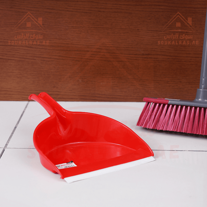 Dust Pan & Brush Set | Stiff Bristles & Frayed Tips for Efficient Cleaning - Souk Al RasHousehold Cleaning Supplies