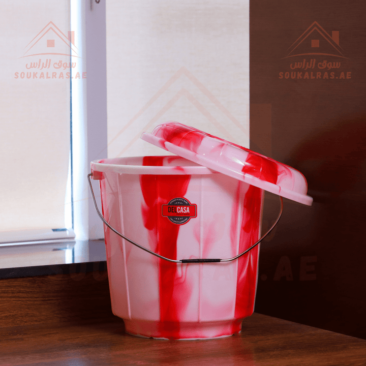 Eco Bucket with Lid - 20 Litre | Durable Plastic Bathroom Bucket - Souk Al RasBathroom Accessories